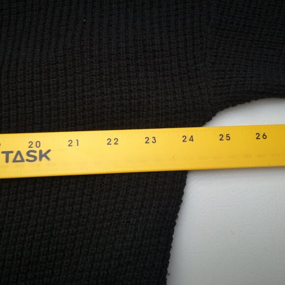 Kersh Ladies Size XXL Black Waffle Knit Merino Wool Blend Round Neck Sweater - Picture 7 of 9